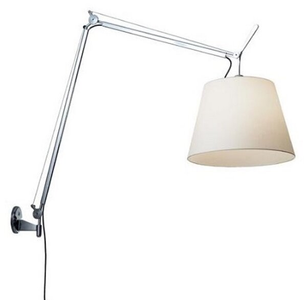 Lampa Ścienna Artemide, ściemnialny, metaliczny, salon, aluminium