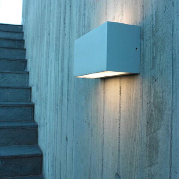 Asker Down Zewnętrzna Lampa Ścienna L22,5 Biała - Norlys