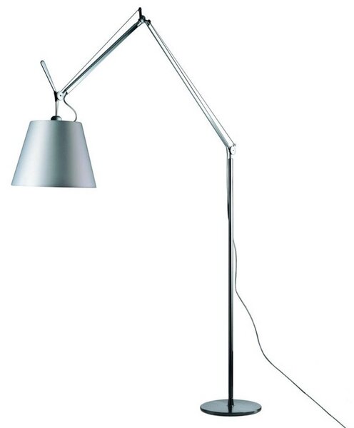 Tolomeo Mega Lampa Podłogowa Ø360 Szara Satyna/Czarna