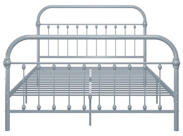 Szare industrialne łóżko metalowe 120x200 cm - Asal