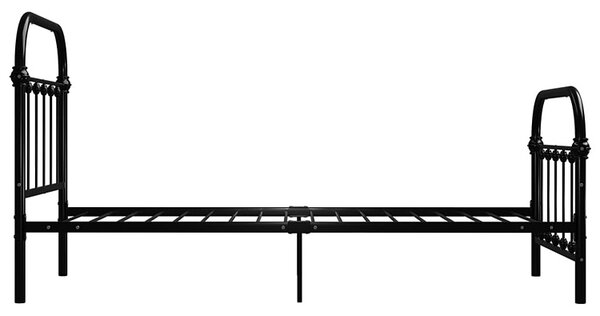 Czarne Metalowe Łóżko Loftowe 100X200 Cm P1-G85