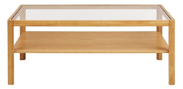 Stolik ze szklanym blatem w naturalnym kolorze 60x110 cm Lourmarin – House Nordic