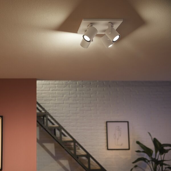 Lampa Sufitowa Philips Hue, Argenta, ściemnialny, biały, salon, metal, nowoczesny