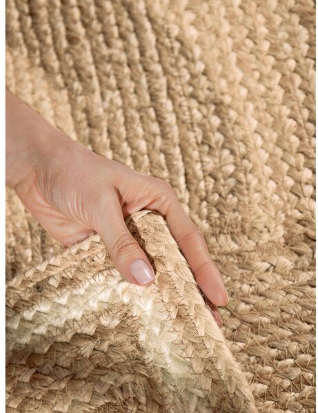 Kremowy/w naturalnym kolorze dywan z juty dwustronny/tkany ręcznie 80x150 cm Looma – Hanse Home