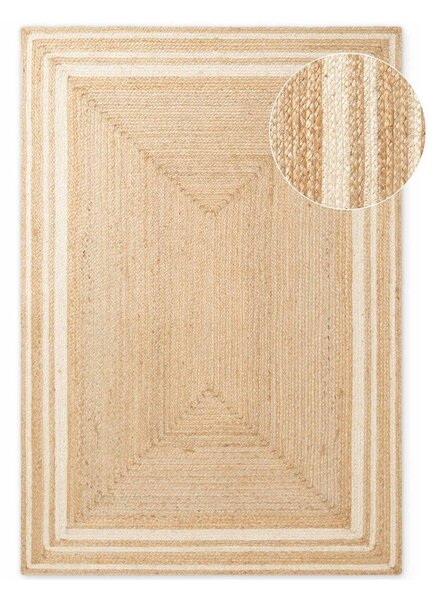 Kremowy/w naturalnym kolorze dywan z juty dwustronny/tkany ręcznie 80x150 cm Looma – Hanse Home