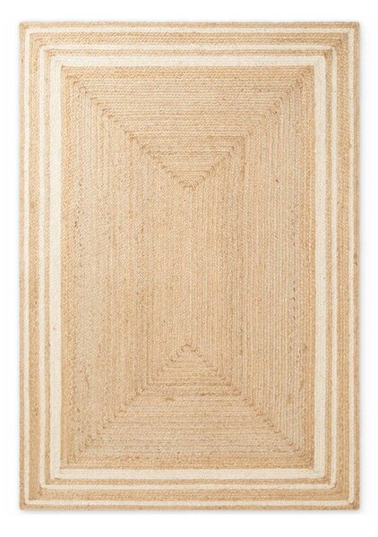 Kremowy/w naturalnym kolorze dywan z juty dwustronny/tkany ręcznie 80x150 cm Looma – Hanse Home