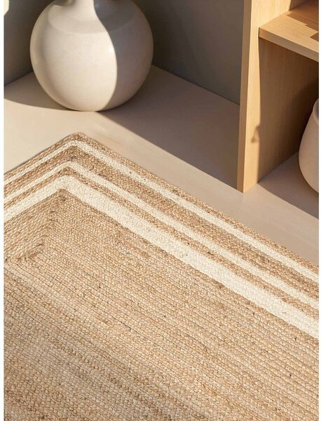 Kremowy/w naturalnym kolorze dywan z juty dwustronny/tkany ręcznie 80x150 cm Looma – Hanse Home