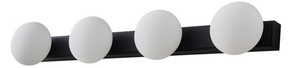 Lampa Ścienna Lucande, Myrra, czarny, łazienka, aluminium, nowoczesny