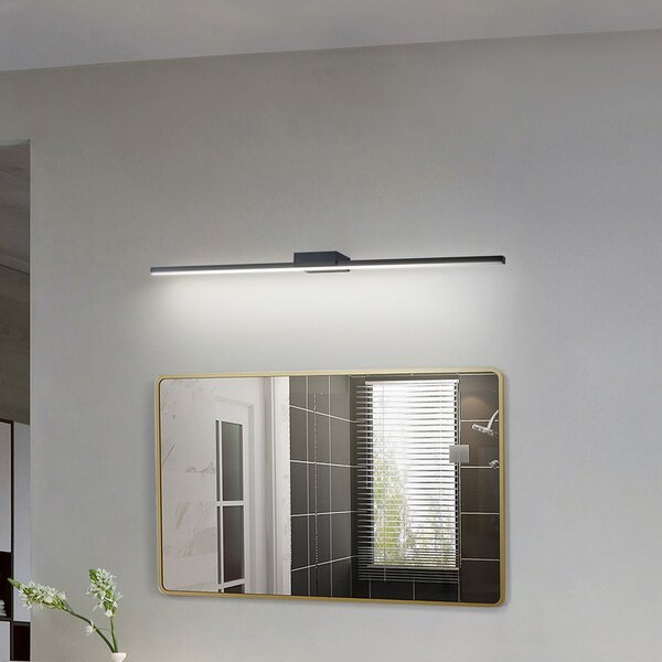 Lampa Ścienna Lucande, Kivana, czarny, łazienka, aluminium, nowoczesny