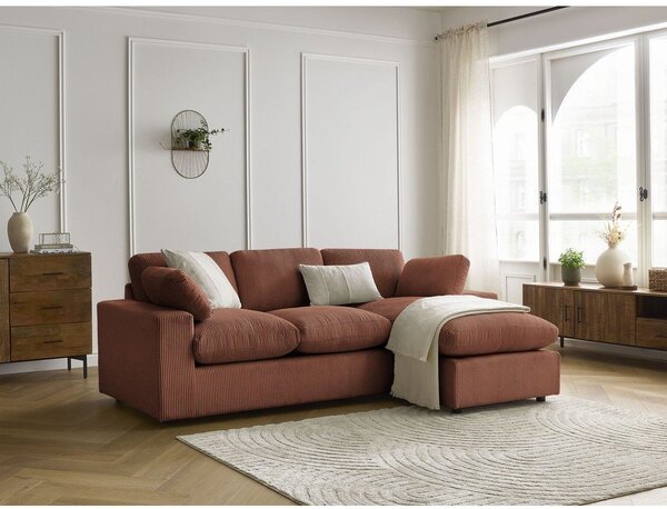 Pomarańczowy sztruksowy narożnik Belair – Bobochic Paris