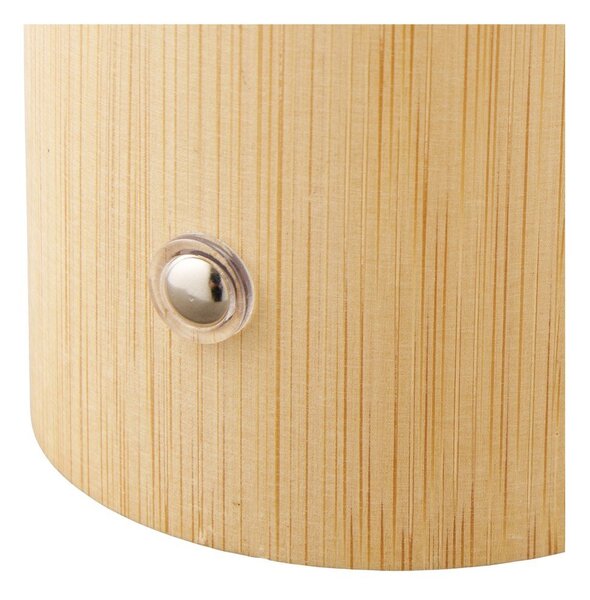 Biało-naturalna bambusowa lampa stołowa z plastikowym kloszem (wysokość 18 cm) Stafford – House Nordic