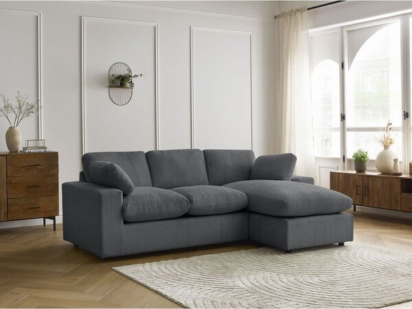 Ciemnoszary sztruksowy narożnik Belair – Bobochic Paris