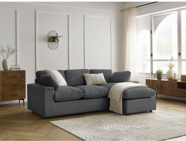 Ciemnoszary sztruksowy narożnik Belair – Bobochic Paris