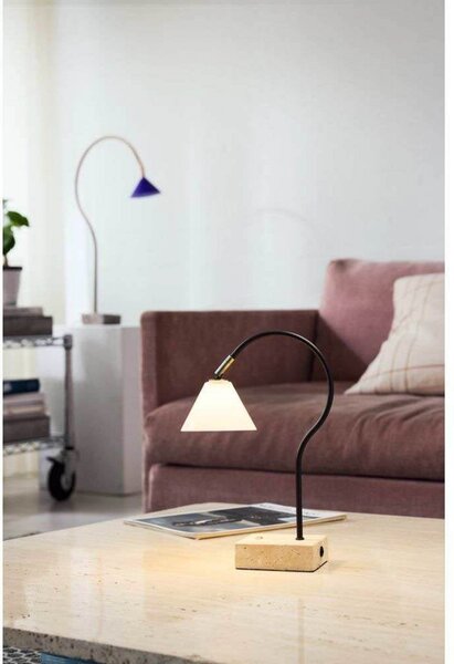 Lampa Stołowa Halo Design, beżowy, salon, metal