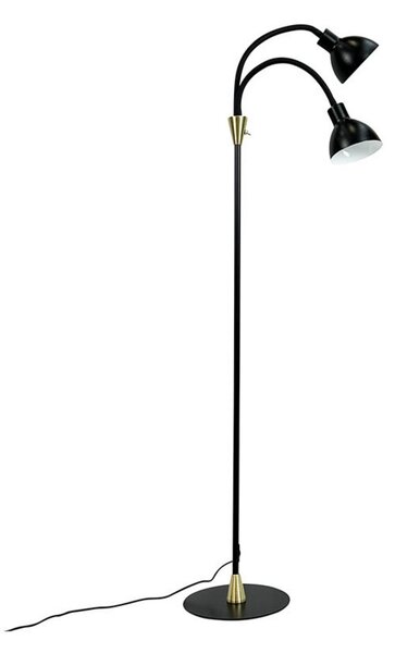 Lilje Lampa Podłogowa Czarny/Mosiądz - Dyberg Larsen