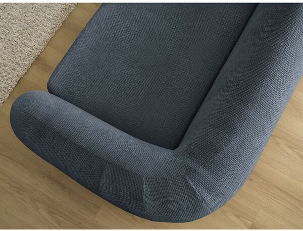 Ciemnoniebieska rozkładana sofa z tkaniny szenilowej 228 cm Neyo – Bobochic Paris