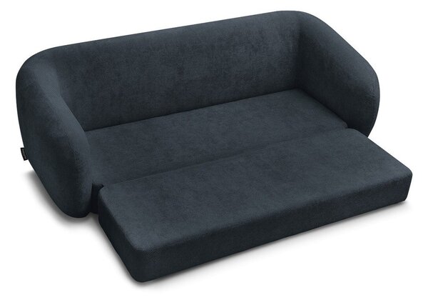 Ciemnoniebieska rozkładana sofa z tkaniny szenilowej 228 cm Neyo – Bobochic Paris