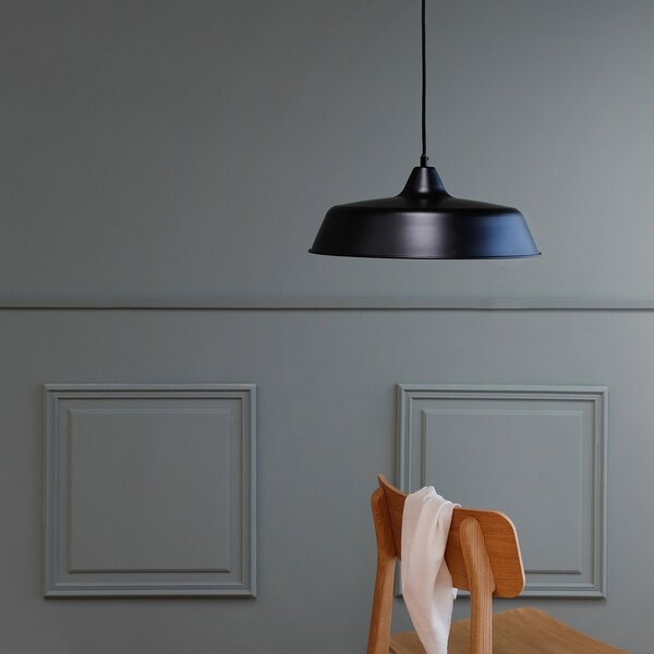 Lampa Wisząca Dyberg Larsen, Raw, ściemnialny, czarny, salon, metal, skandynawski