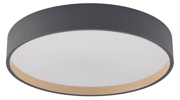 Lampa Sufitowa Lindby, Todor, ściemnialny, czarny, salon, tworzywo sztuczne, nowoczesny