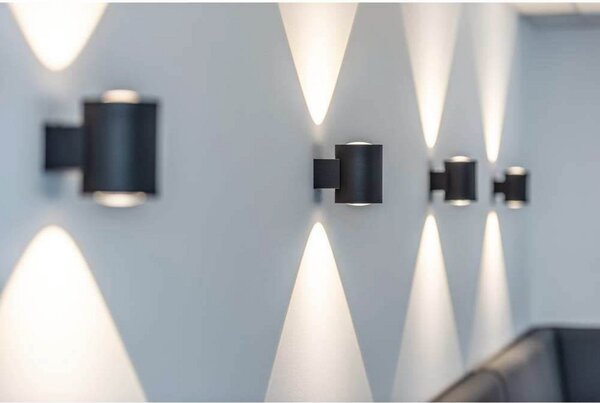 Lampa Ścienna SLV, czarny, salon, aluminium