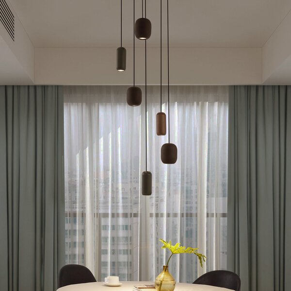 Lampa Wisząca Lucande, Narion, ściemnialny, wielokolorowy, jadalnia, metal, nowoczesny