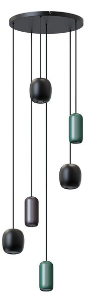 Lampa Wisząca Lucande, Narion, ściemnialny, wielokolorowy, jadalnia, metal, nowoczesny