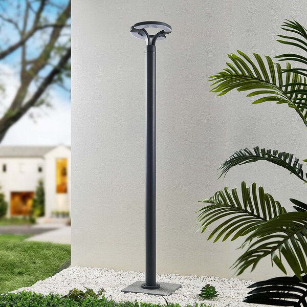 Zewnętrzna Lampa Lindby, Keily, czarny, taras, metal, nowoczesny