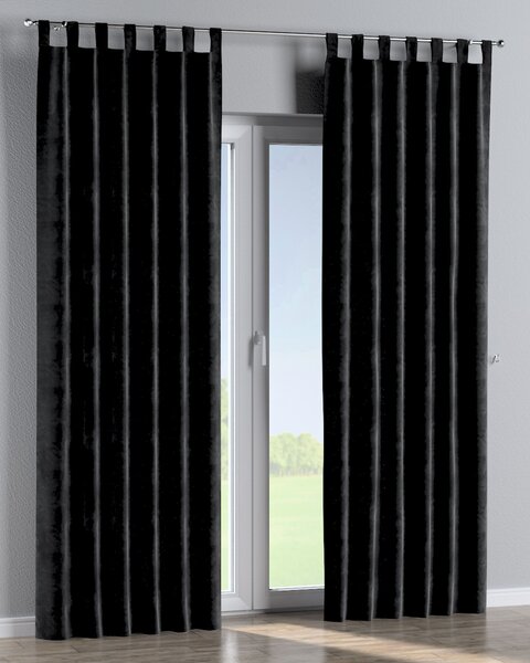 Zasłona na szelkach 1 szt. kolor czarny tkanina połyskliwa, welwetowa