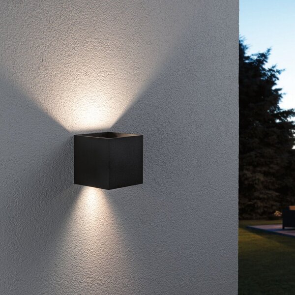 Zewnętrzna Lampa Paulmann, Cybo, ściemnialny, czarny, aluminium, nowoczesny