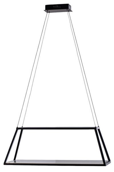 Lampa Wisząca Lucande, Mensola, ściemnialny, czarny, salon, aluminium, nowoczesny