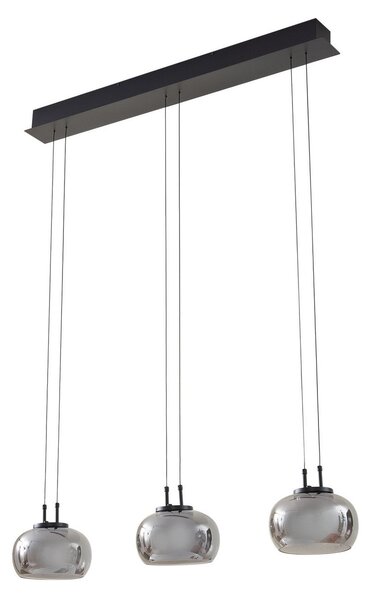 Lampa Wisząca Lucande, Dain, szary, jadalnia, szkło, nowoczesny