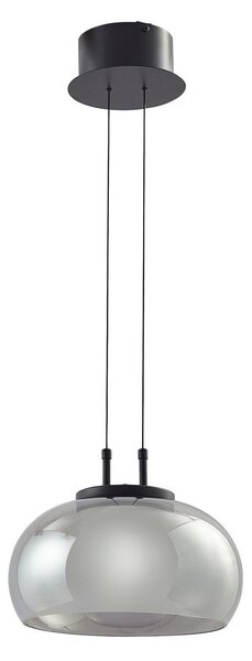Lampa Wisząca Lucande, Dain, szary, jadalnia, szkło, nowoczesny