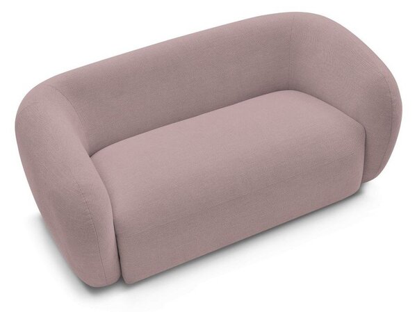 Różowa sofa z tkaniny szenilowej 160 cm Celine – Bobochic Paris
