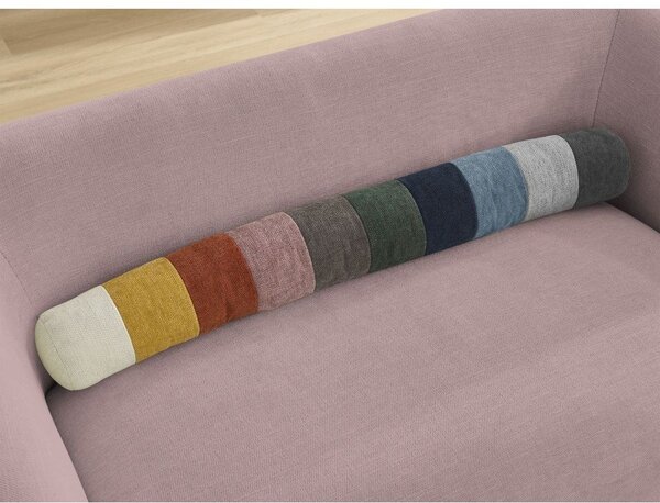 Różowa sofa z tkaniny szenilowej 160 cm Celine – Bobochic Paris