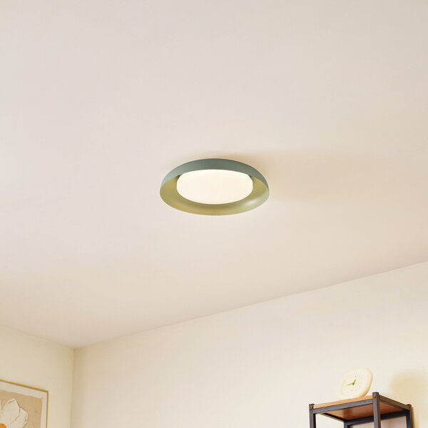 Lampa Sufitowa Lindby, Florie, zielony, salon, tworzywo sztuczne, nowoczesny