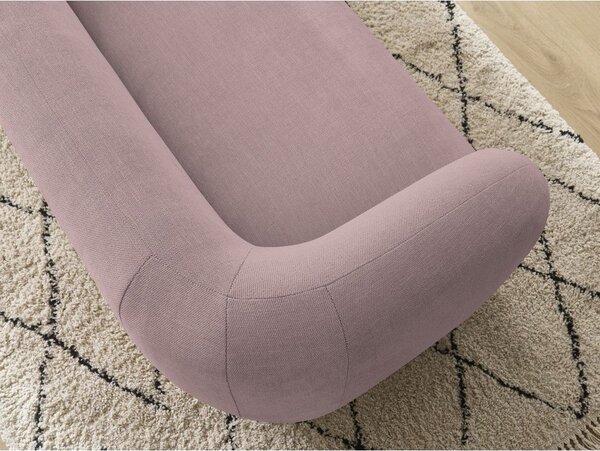 Różowa sofa z tkaniny szenilowej 160 cm Celine – Bobochic Paris