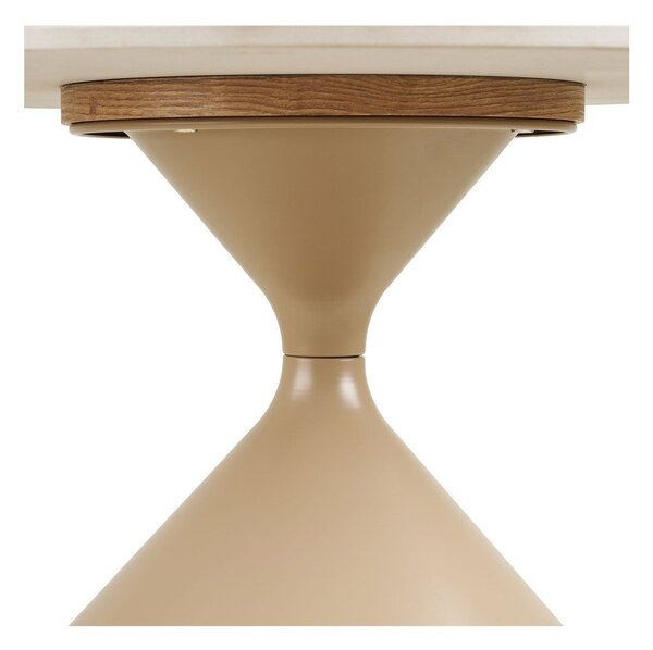 Beżowy okrągły stolik z ceramicznym blatem ø 70 cm Annecy – House Nordic