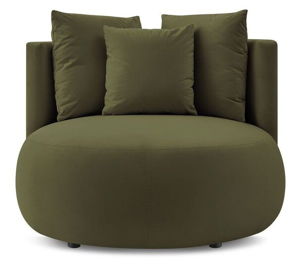 Zielony aksamitny fotel Cesar – Bobochic Paris