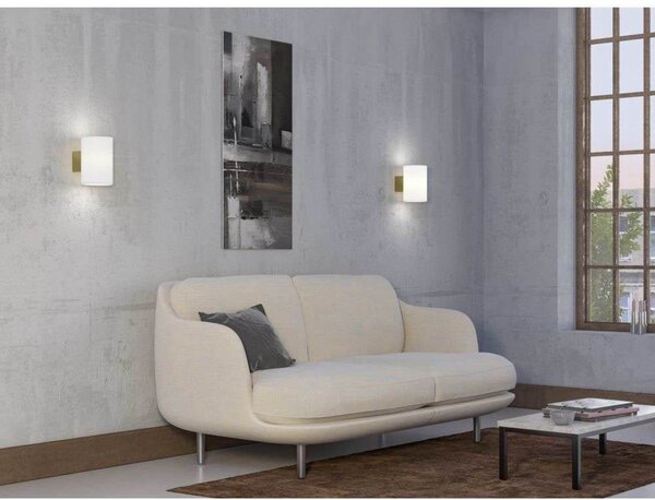 Lampa Ścienna Herstal, złoty | mosiężny, salon, metal
