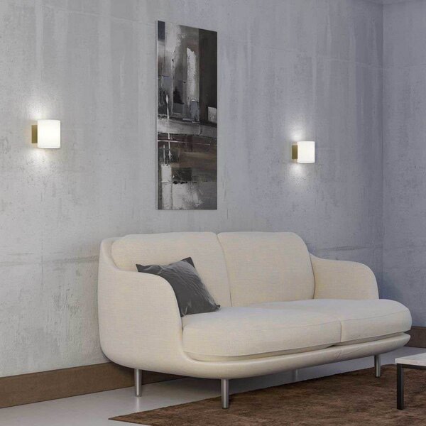 Evoke Lampa Ścienna IP44 Small White/Opalizowany - Herstal