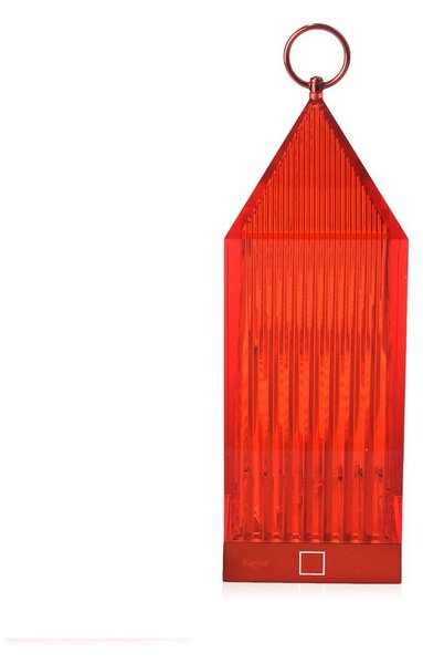 Zewnętrzna Lampa Kartell, Lantern, ściemnialny, czerwony, balkon, tworzywo sztuczne, design