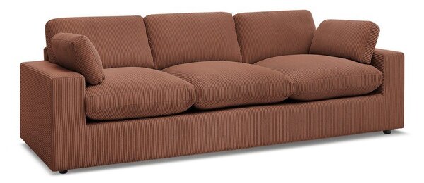 Pomarańczowa sztruksowa sofa 250 cm Belair – Bobochic Paris