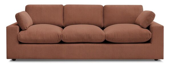 Pomarańczowa sztruksowa sofa 250 cm Belair – Bobochic Paris