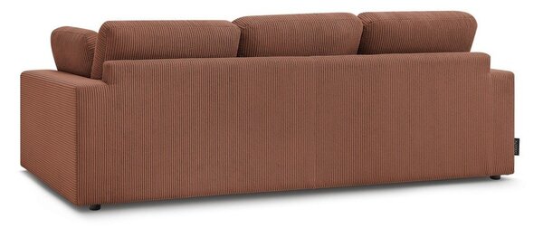 Pomarańczowa sztruksowa sofa 250 cm Belair – Bobochic Paris