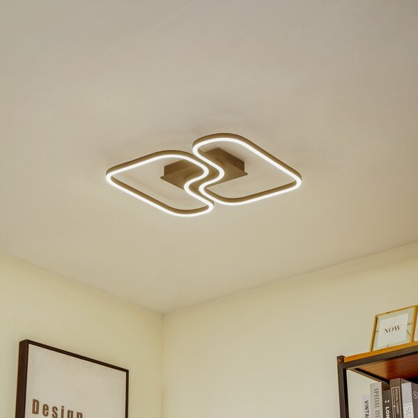 Lampa Sufitowa Lucande, Amiya, czarny, salon, metal, nowoczesny