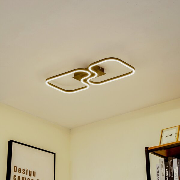 Lampy sufitowe Lucande, Amiya, czarny, salon, metal, nowoczesny