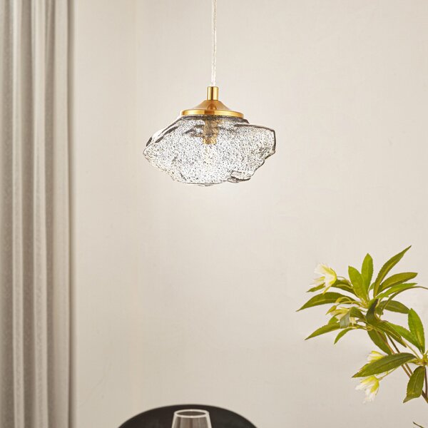 Lampa Wisząca Lindby, Piatra, ściemnialny, szary, salon, szkło, nowoczesny