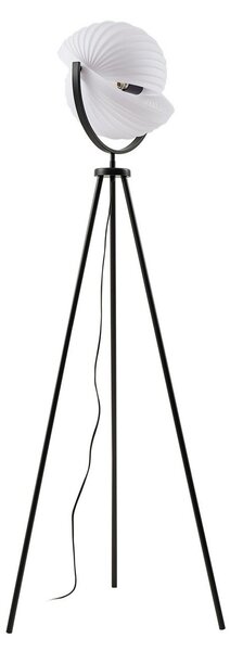 Lampa Podłogowa Lucande, Helva, ściemnialny, czarny, salon, tworzywo sztuczne, skandynawski