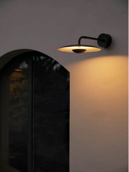Lampa Ścienna MARSET, czarny, taras, aluminium
