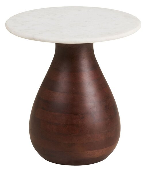 Okrągły stolik z marmurowym blatem ø 40 cm Heide – House Nordic